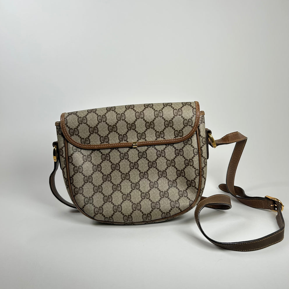 Gucci Beige Vintage Messenger Bag