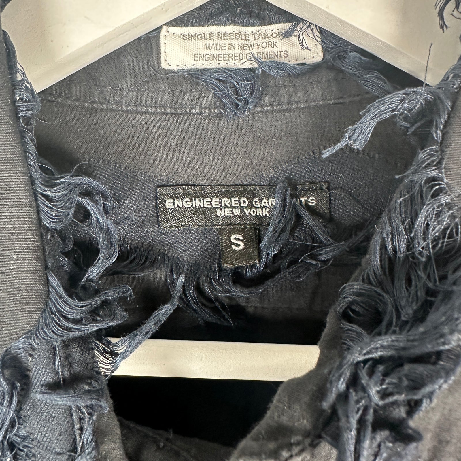 Engineered Garments Distressed Button-Up Shirt Size S