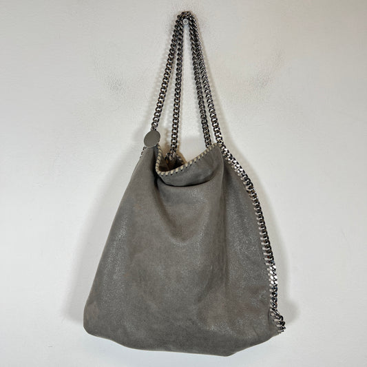 Stella McCartney Grey Falabella Fold Over Tote Bag