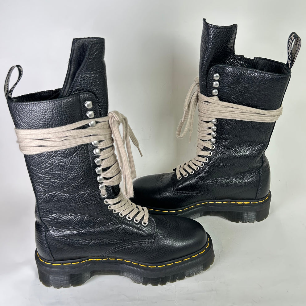 Rick Owens x Dr Martens 1918 Leather Platform Boots
