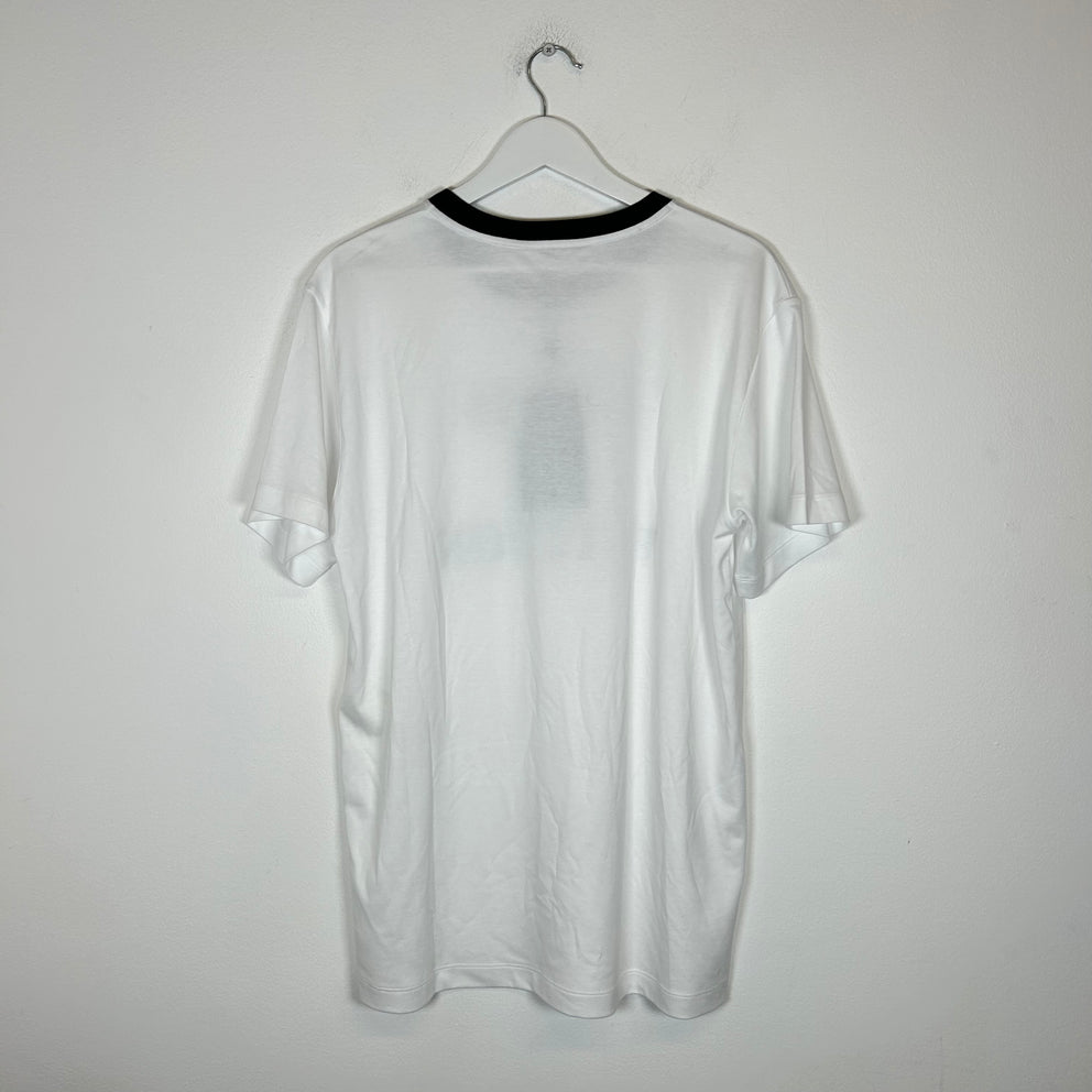 Louis Vuitton White Louis 4 Vuitton Logo Tee Size L