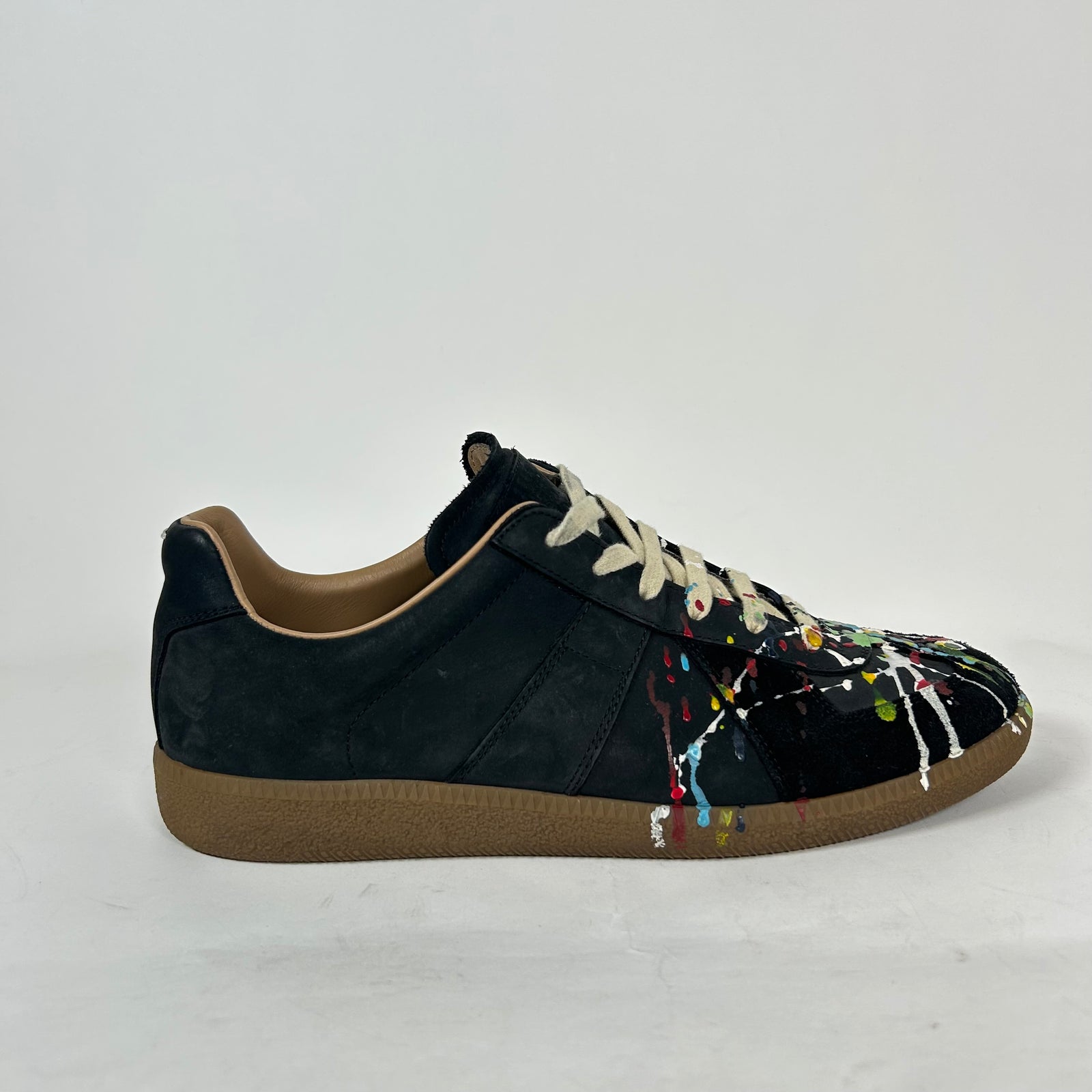 Maison Margiela Black Paint Splatter Gats Size 42