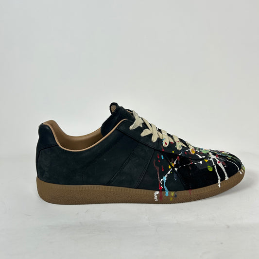 Maison Margiela Black Paint Splatter Gats Size 42