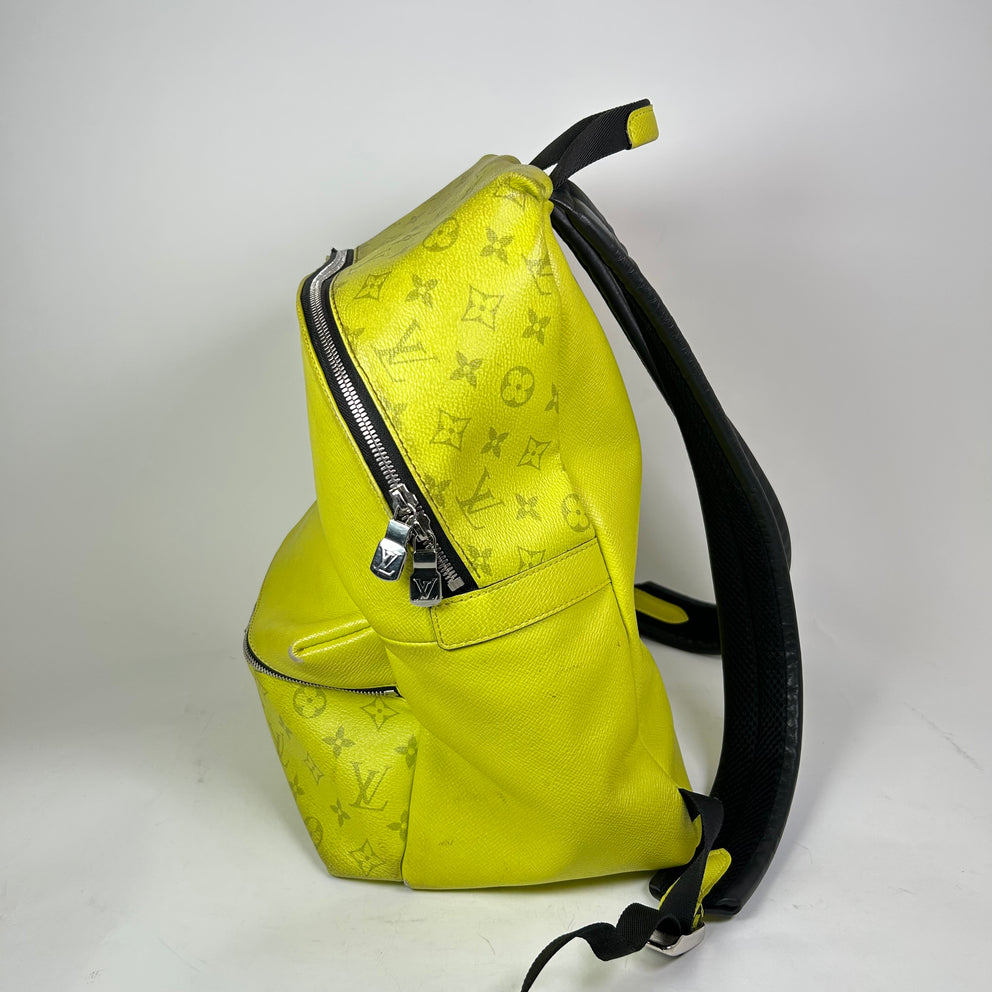 Louis Vuitton Yellow Taigarama Monogram Discovery Backpack