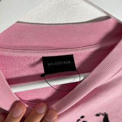 Balenciaga Pink Graphic Logo Longsleeve Size S