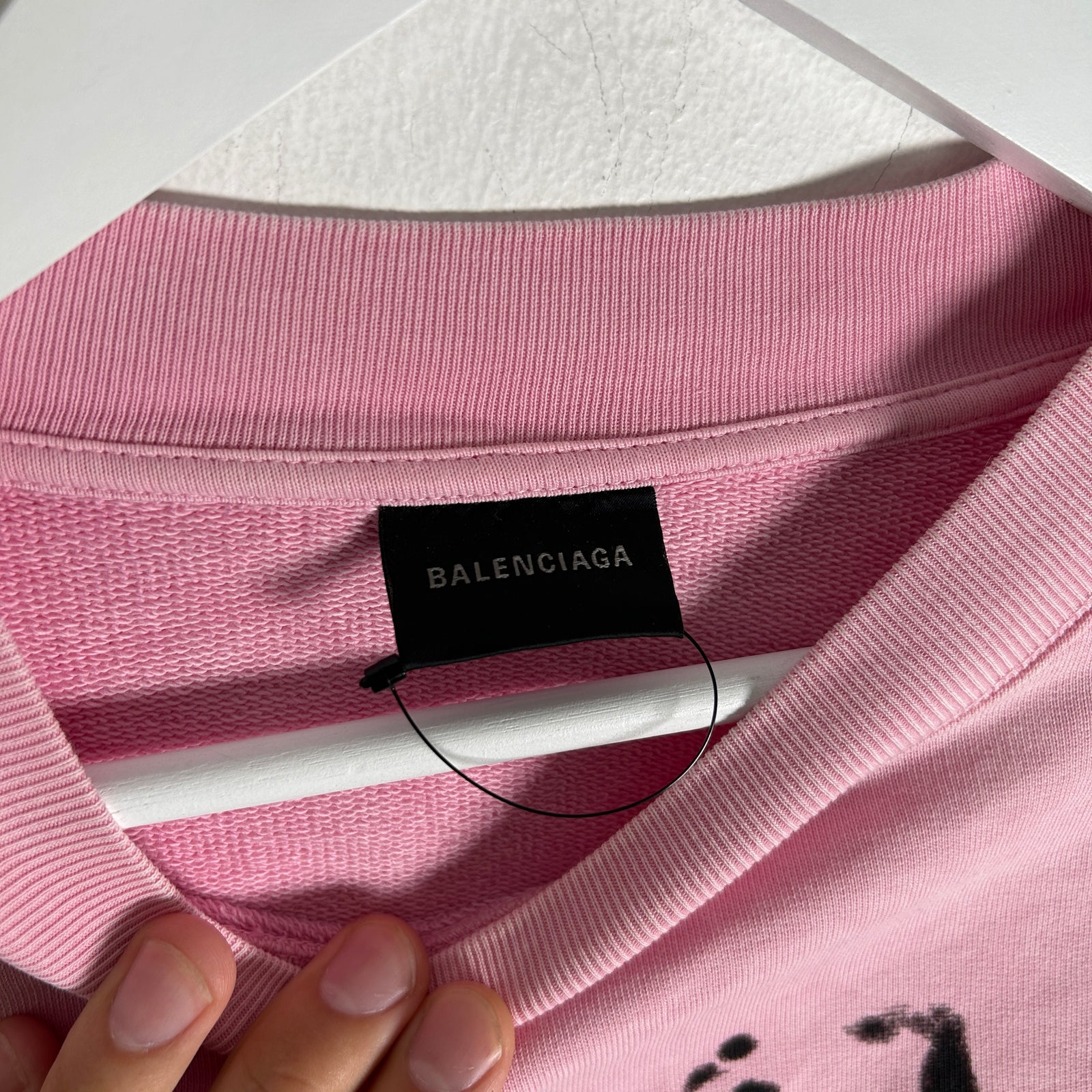 Balenciaga Pink Graphic Logo Longsleeve Size S