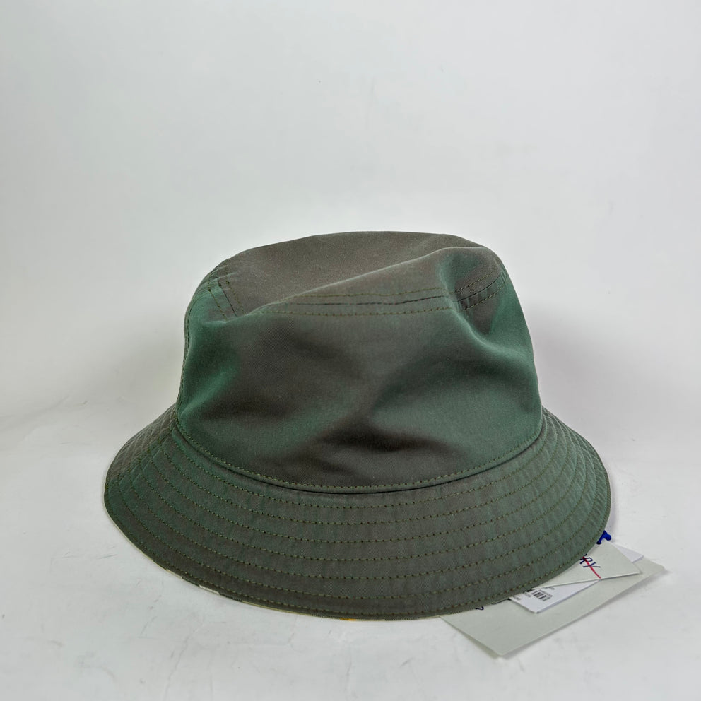 Burberry Antique Green Reversible Check Bucket Hat Size L