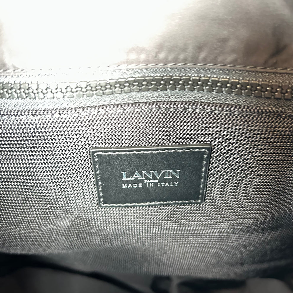 Lanvin Black Travel Patches Backpack