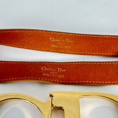 Christian Dior SS00 Gold 'CD' Jumbo Belt Size S