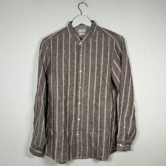 Brunello Cucinelli Collarless Shirt Size XS