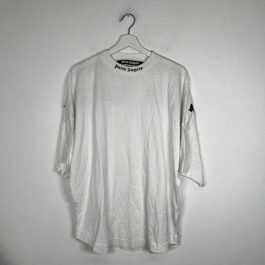 Palm Angels White/Black Logo T-shirt Size M