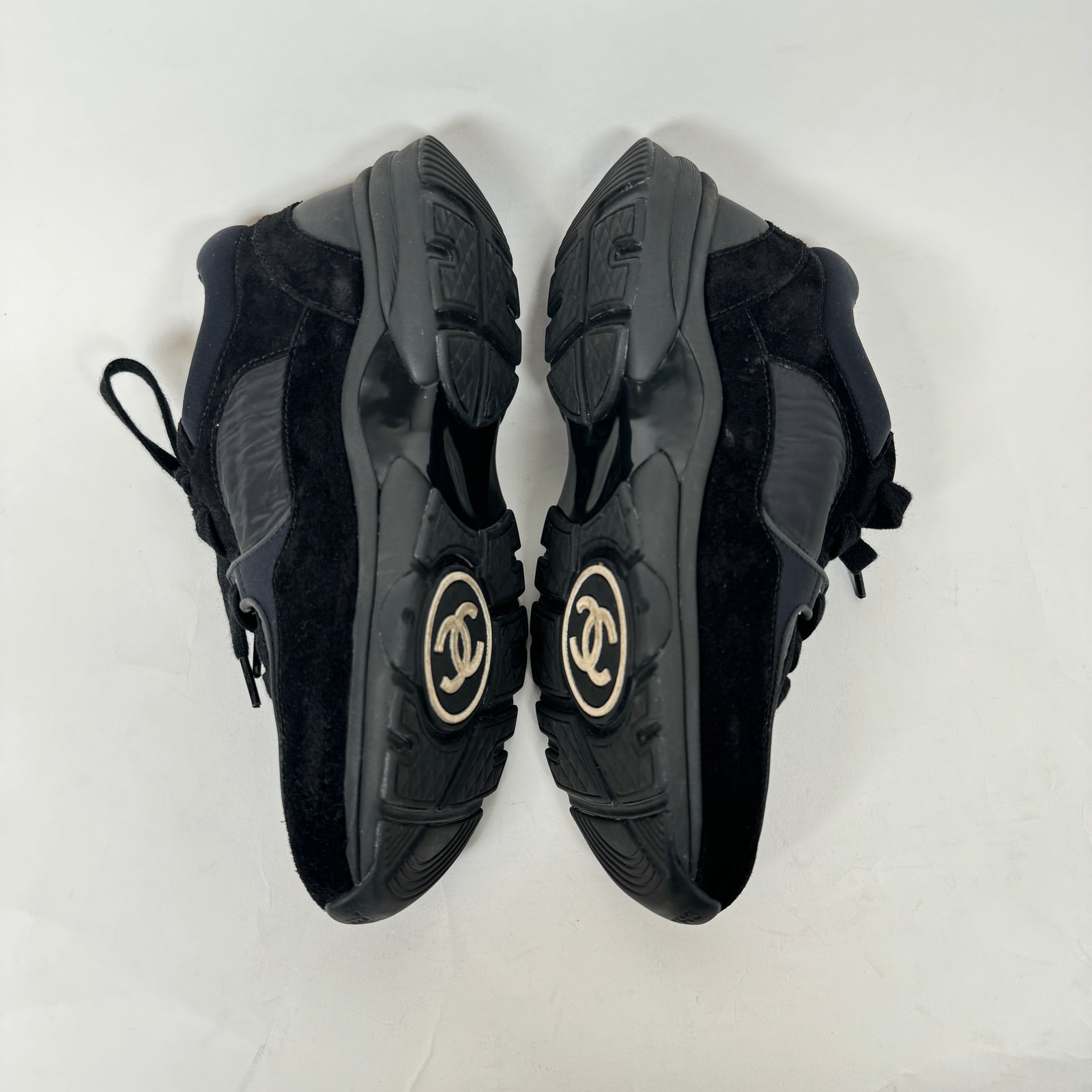 Chanel Black CC Trainers Size 37