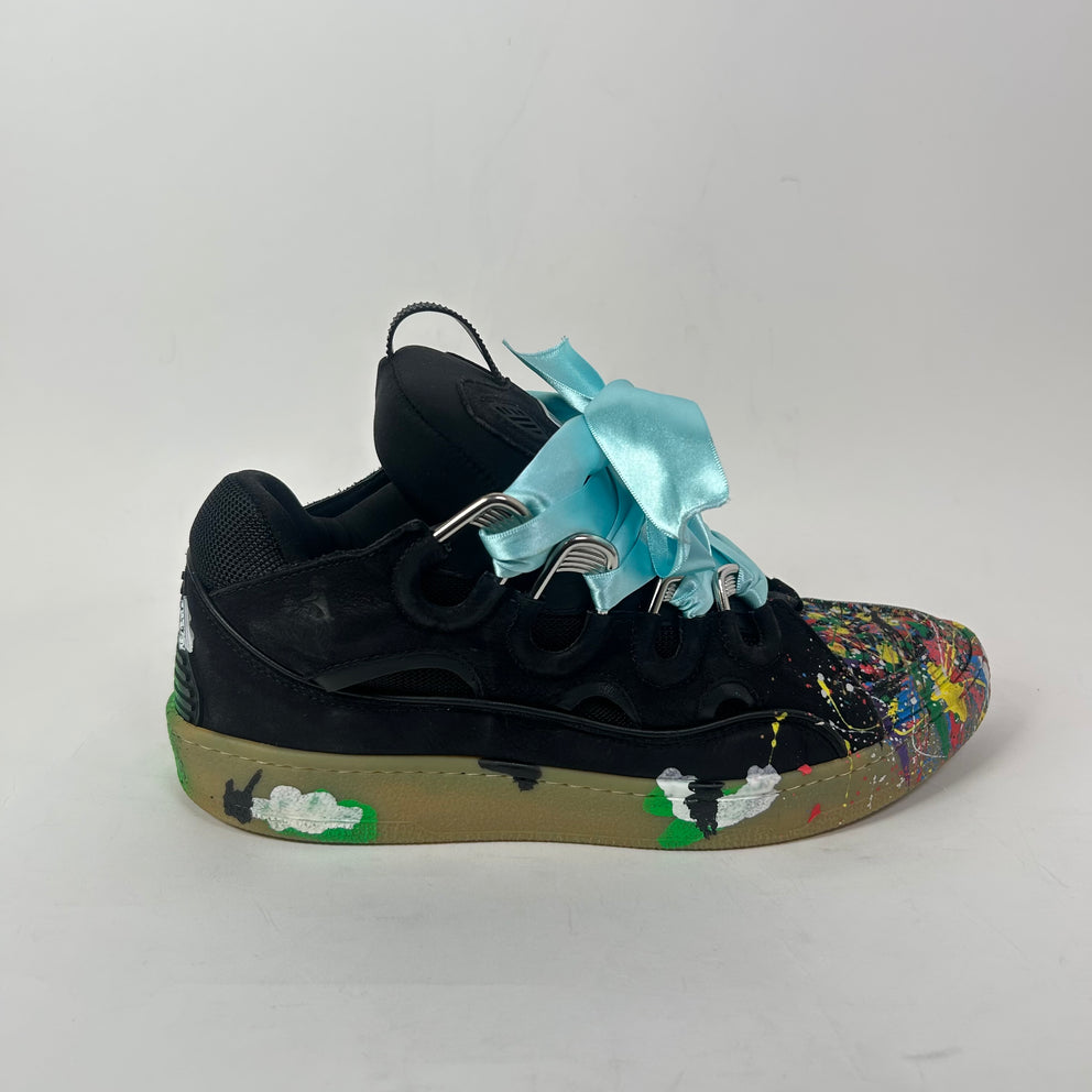 Lanvin x Gallery Dept Black Paint Splatter Curb Sneaker Size 43