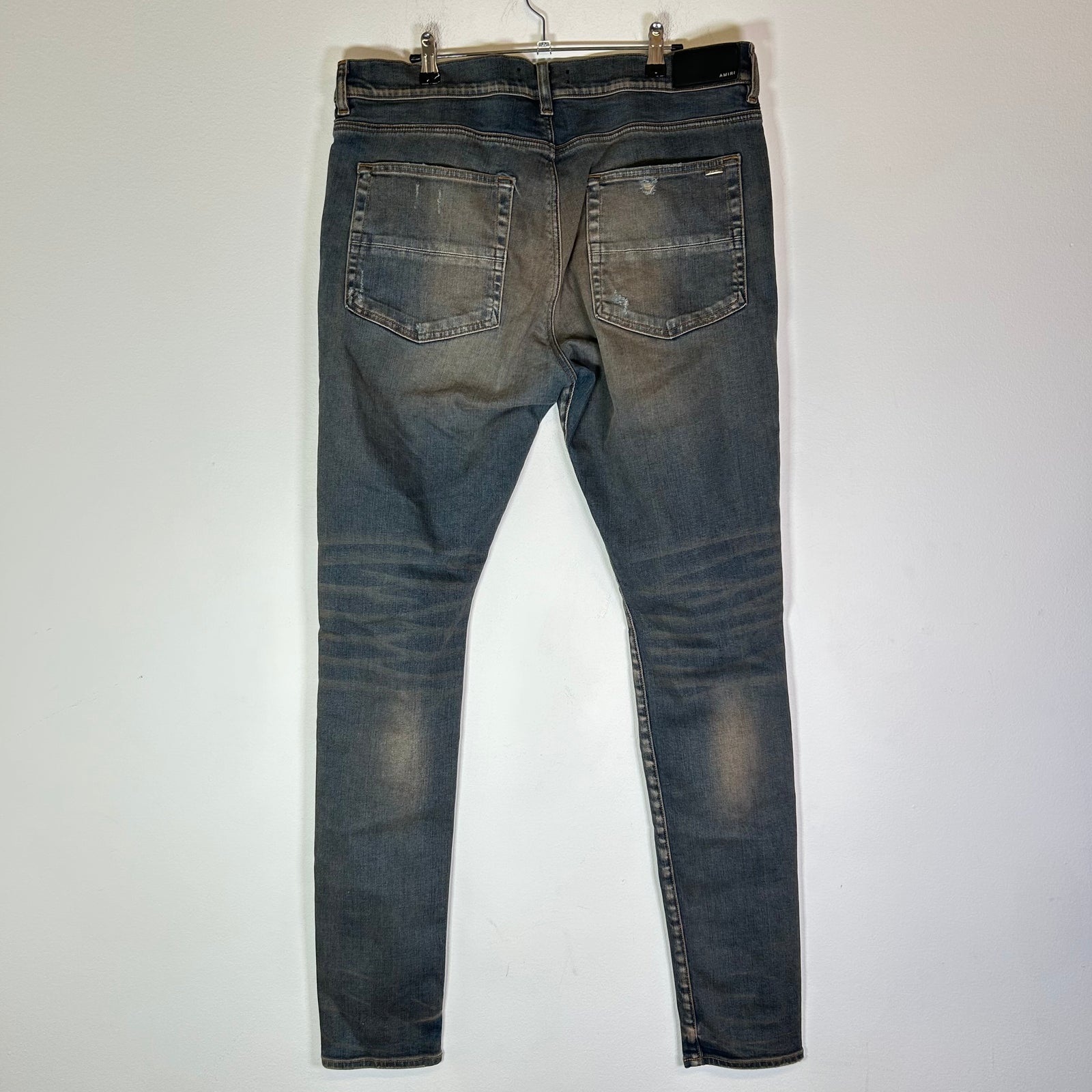 Amiri MX1 Mudwash Black Patch Jeans