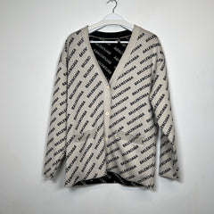 Balenciaga Jacquard Logo Cardigan