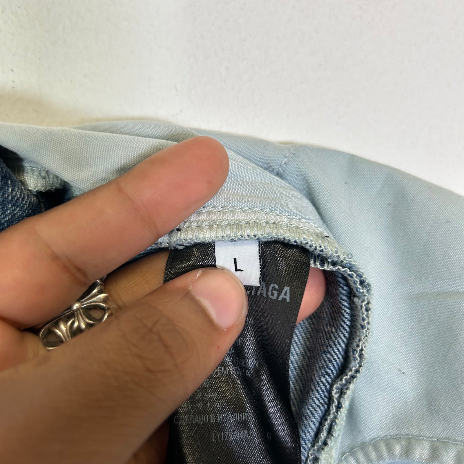 Balenciaga FW22 Lost Tape Flared Denim Jeans