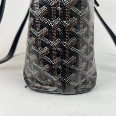 Goyard Black Goyardine Marie Galante MM Tote Bag
