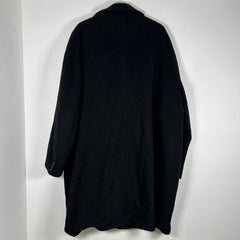 Dolce Gabbana Black Wool Trench Coat Size XL