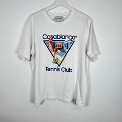 Casablanca White Tennis Club Tee Size XL
