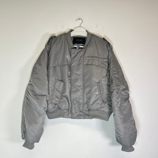 Entire Studios Grey A-2 Bomber Jacket Size M