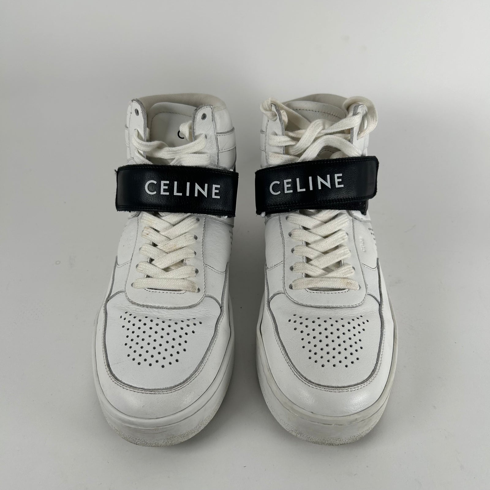 Celine CT-03 White High Trainers Size 8