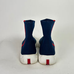 Prada Royal Blue High-Top Sock Runners