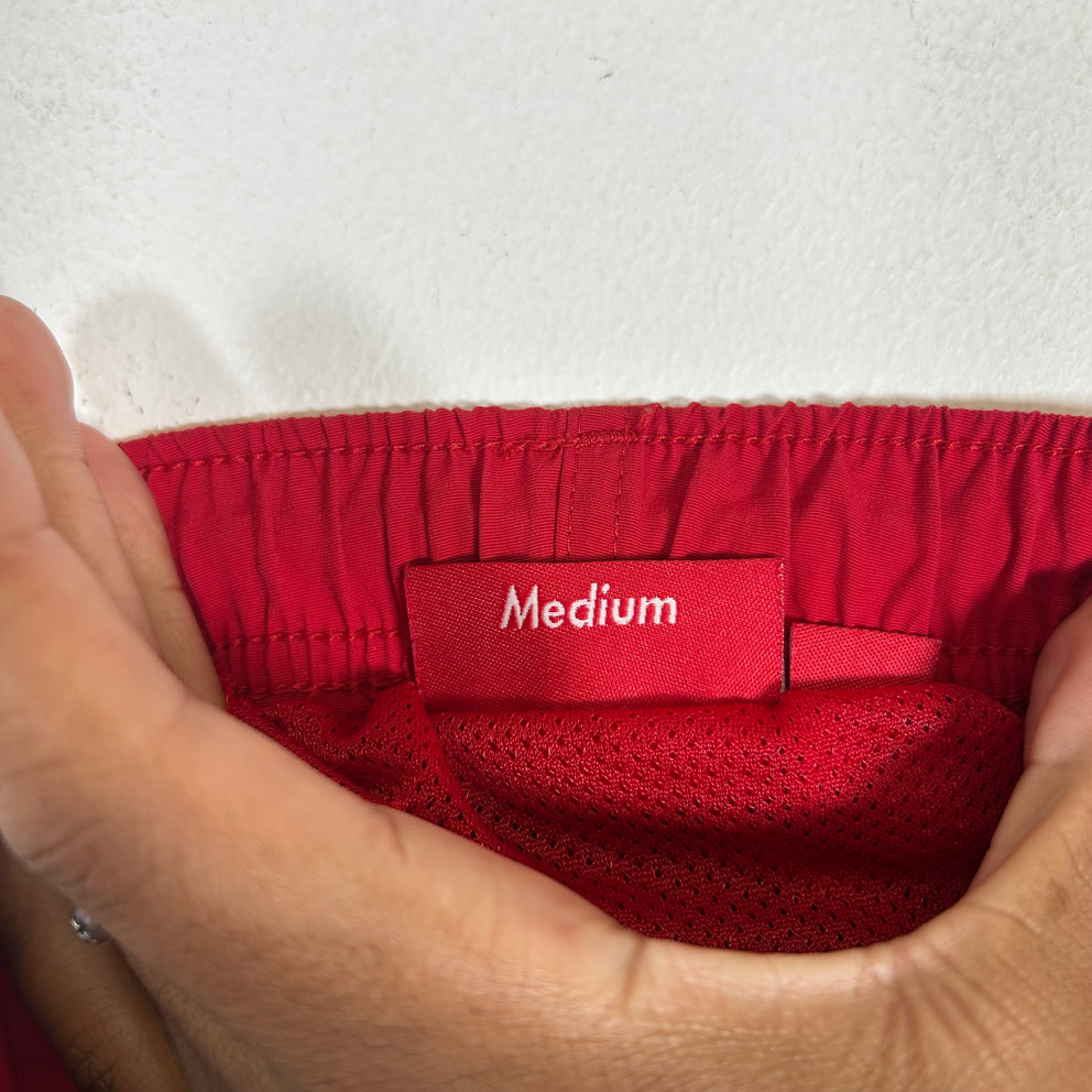Supreme Red Arc Logo Swim Trunks Size M