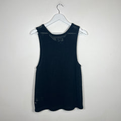 Stussy Black O'Dyed Crochet Tank Size S