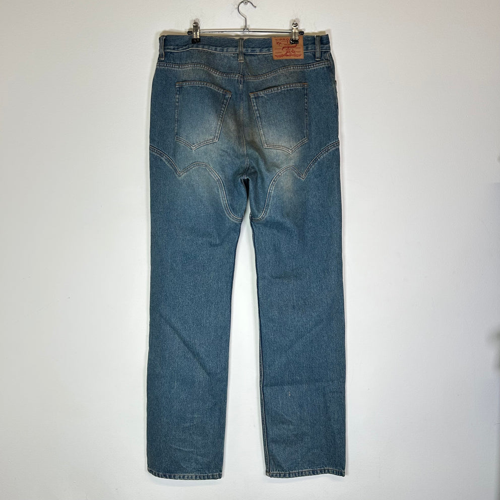Y/Project Lightwash Cowboy Chaps Jeans