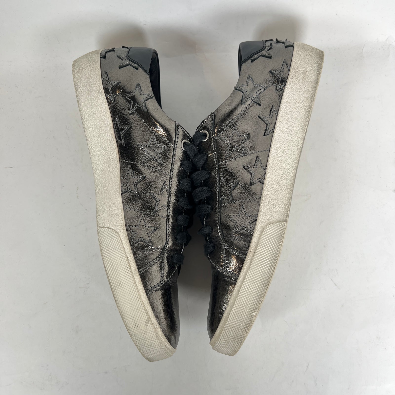 Saint Laurent Metallic Black SL/06 Stars Low Top Sneaker Size 42
