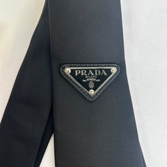 Prada Black Re-Nylon Garbadine Tie
