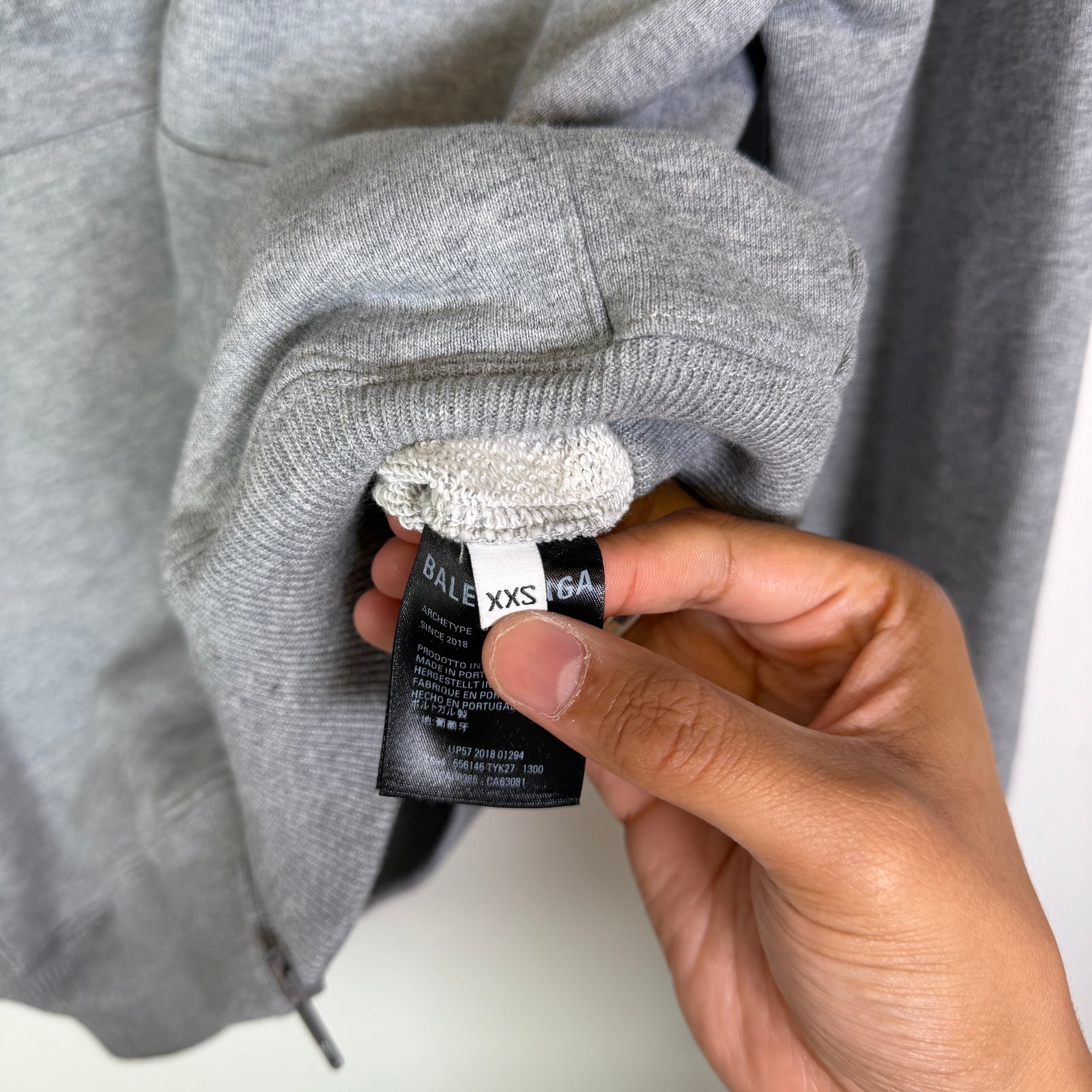 Balenciaga Copyright Logo Zip-Up Hoodie