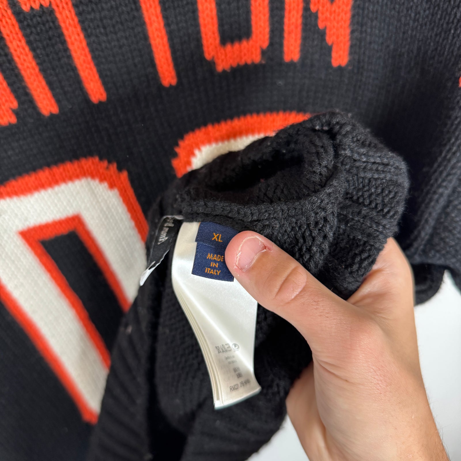 Louis Vuitton Intarsia Knit Football Shirt Size XL