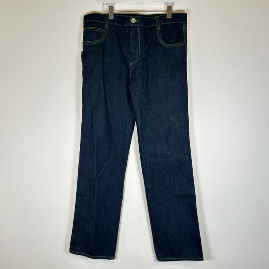 Bottega Veneta Overlock Stitch Denim Jeans Size 36