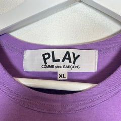 CDG Play Purple Small Logo T-shirt Size XL