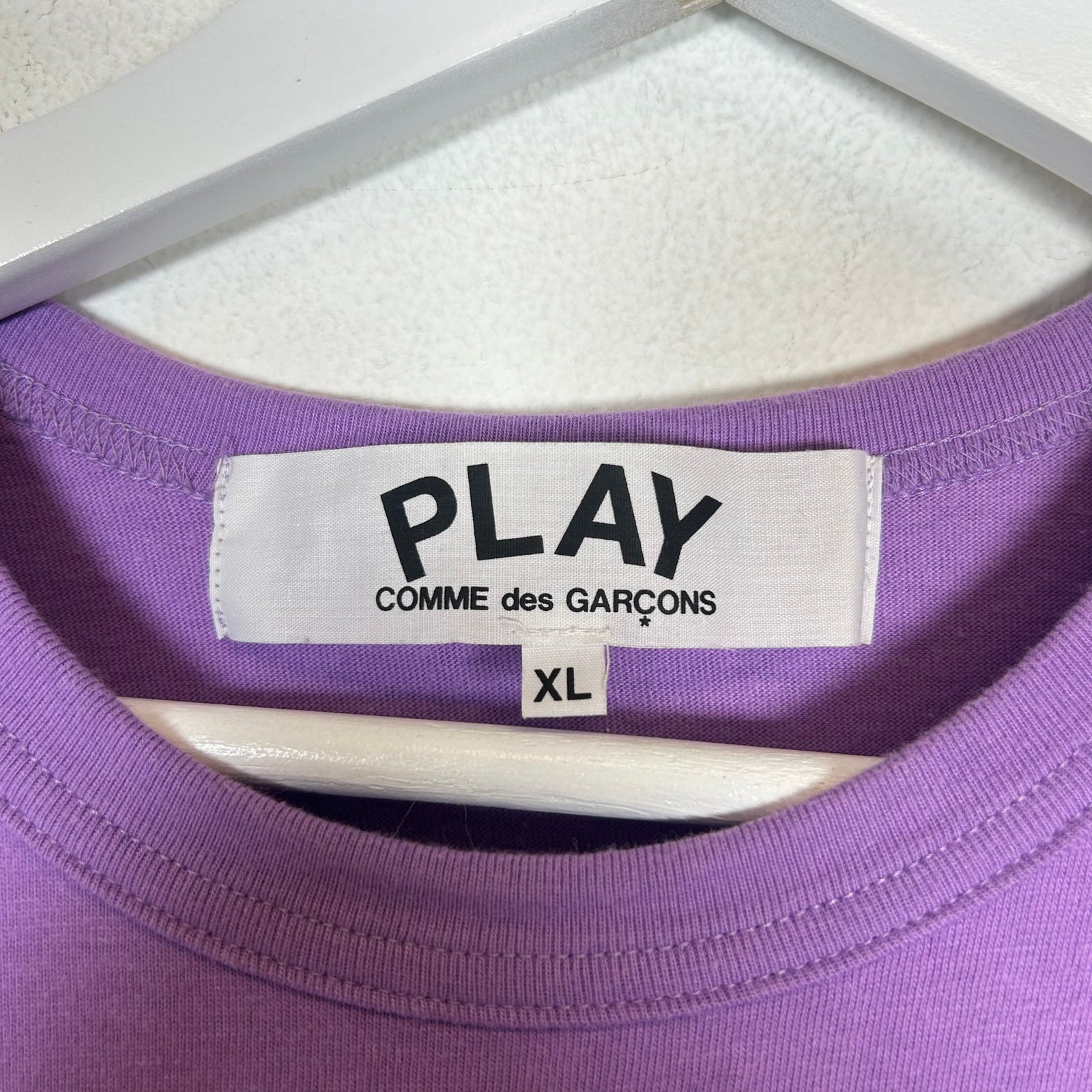 CDG Play Purple Small Logo T-shirt Size XL