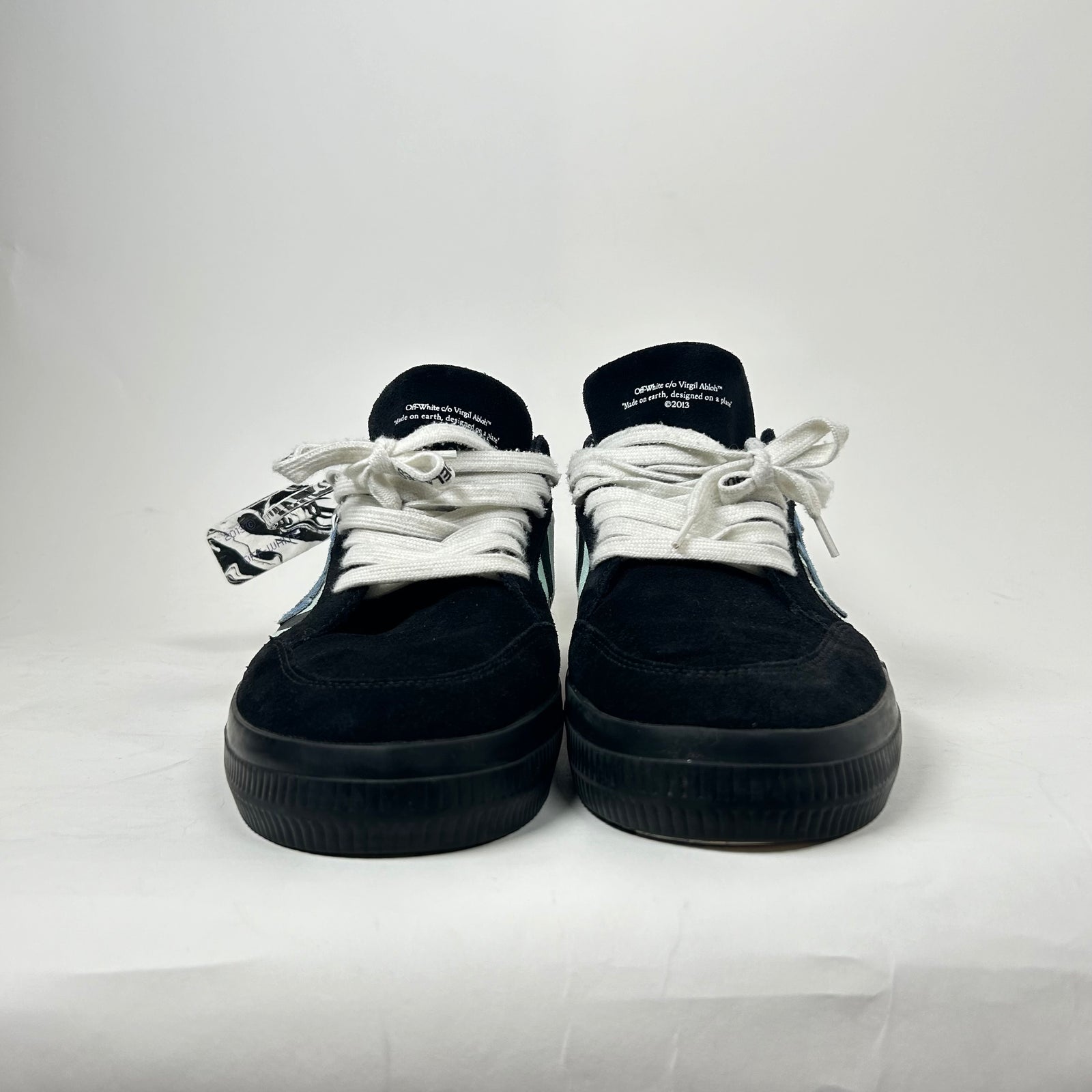 Off White Black/Green Low Vulcanized Sneakers Size 44