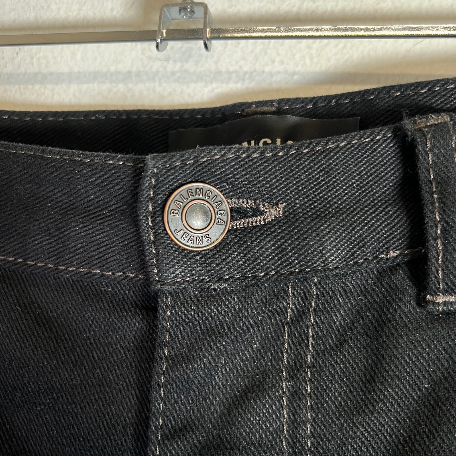 Balenciaga Black Destroyed-Cut Jeans