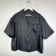 Prada Re-Nylon Logo Button-Up Shirt