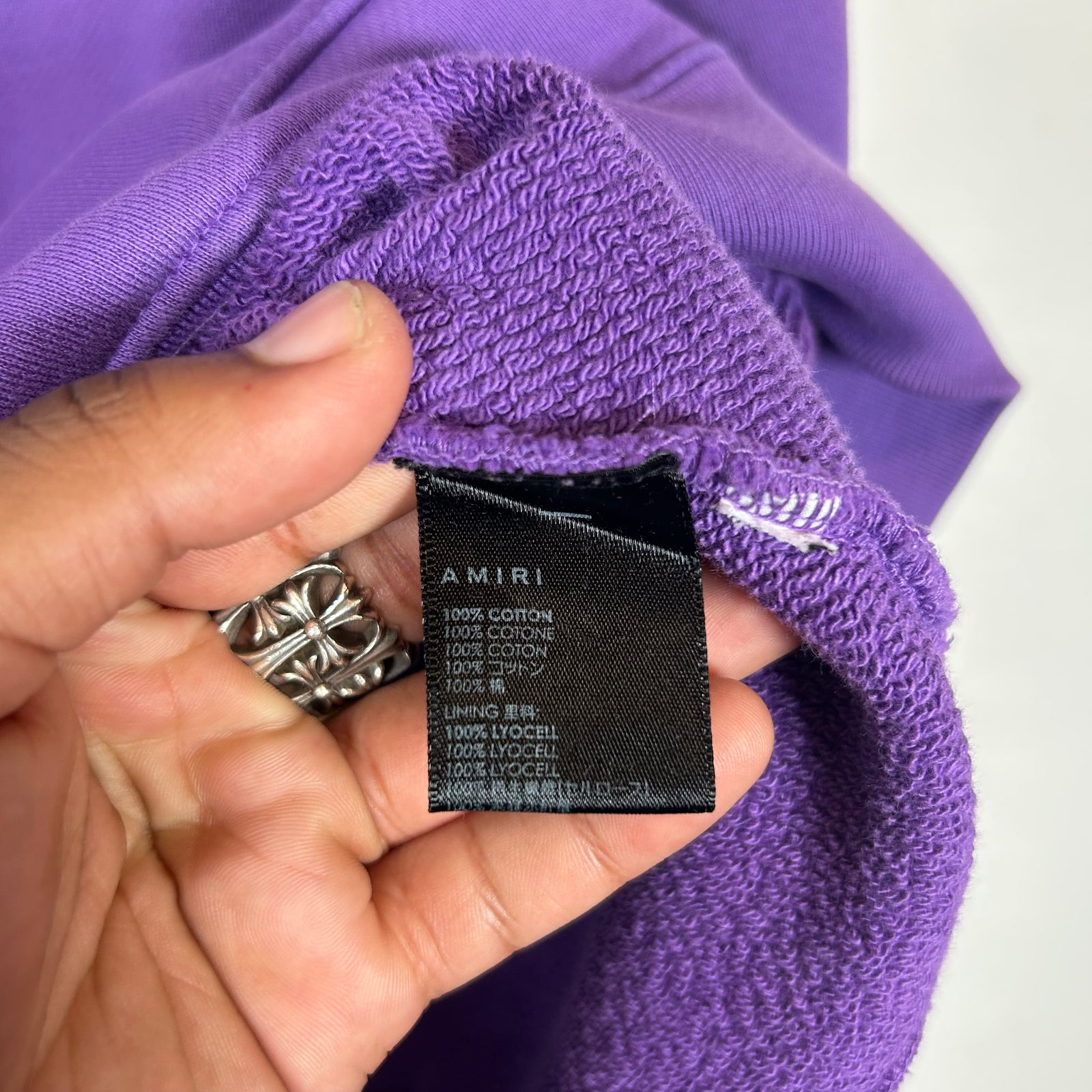Amiri Purple MA Logo Hoodie Size L