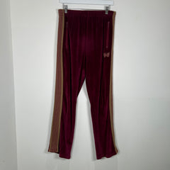 Needles Velour Red Narrow Track Pants Size M