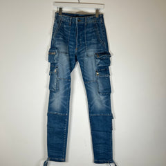 Amiri Blue Tactical Cargo Jeans Size 33