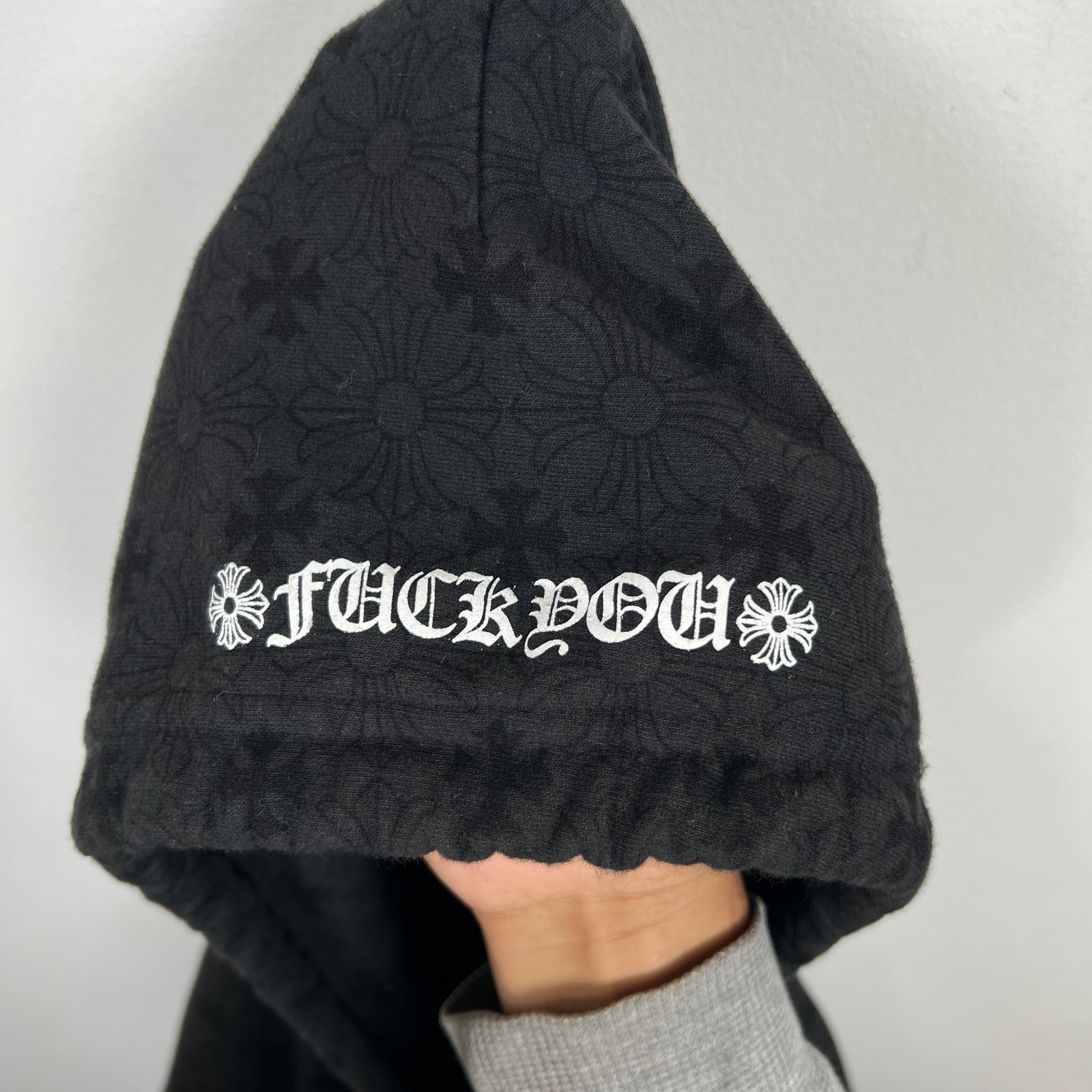 Chrome Hearts Black Monogram Hoodie Size L
