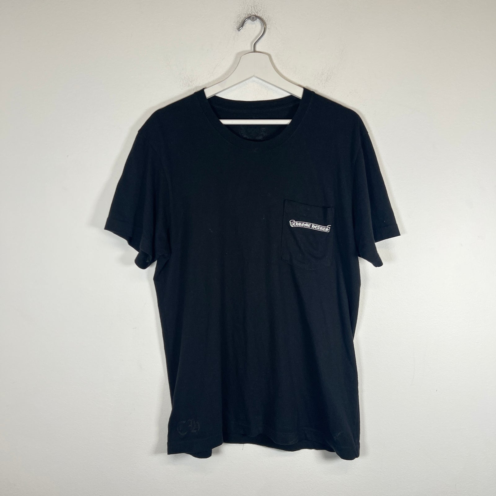 Chrome Hearts Black USA Script Logo Pocket T-Shirt Size M
