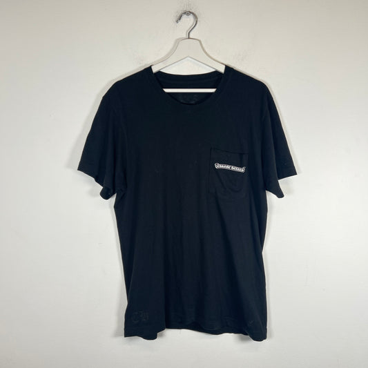 Chrome Hearts Black USA Script Logo Pocket T-Shirt Size M