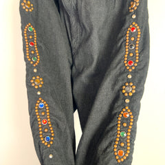 Kapital Black Corduroy Gemstone Pants