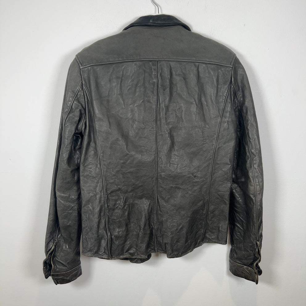 Carpe Diem 'Work Of 2003' Leather Shirt Jacket