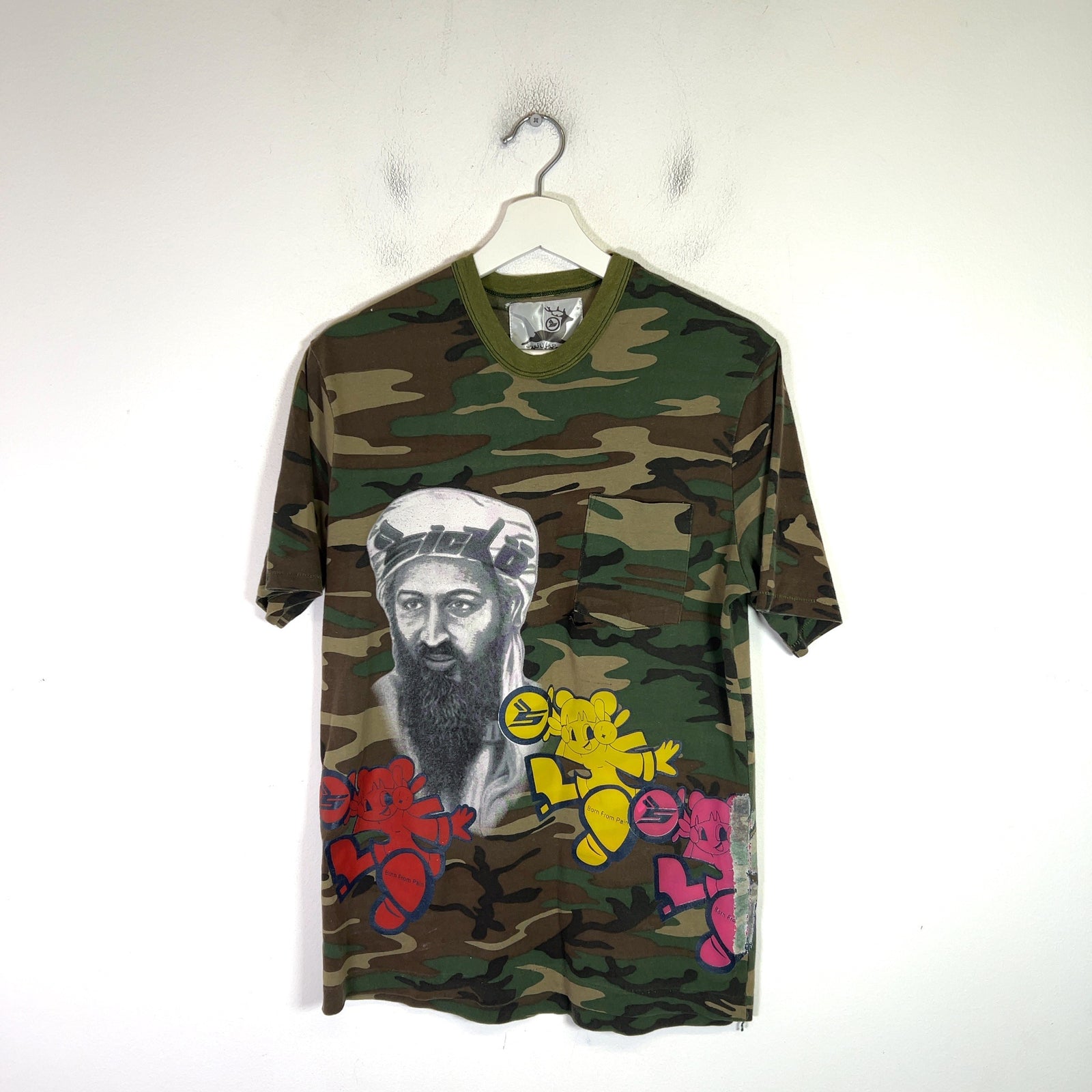 Sicko Camo 'Born From Pain' Osama Logo T-Shirt