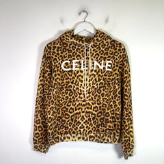Celine Leopard Logo Hoodie