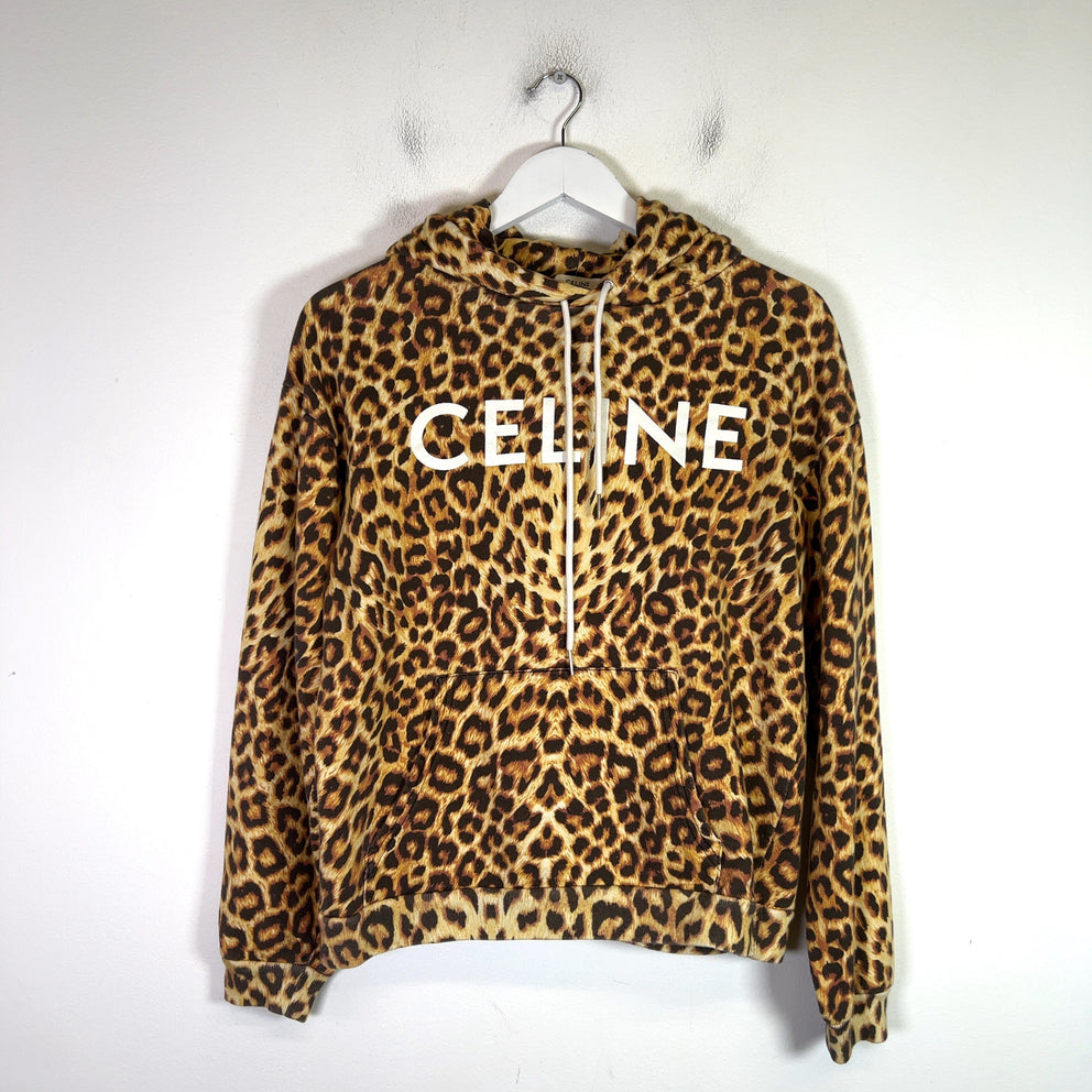 Celine Leopard Logo Hoodie